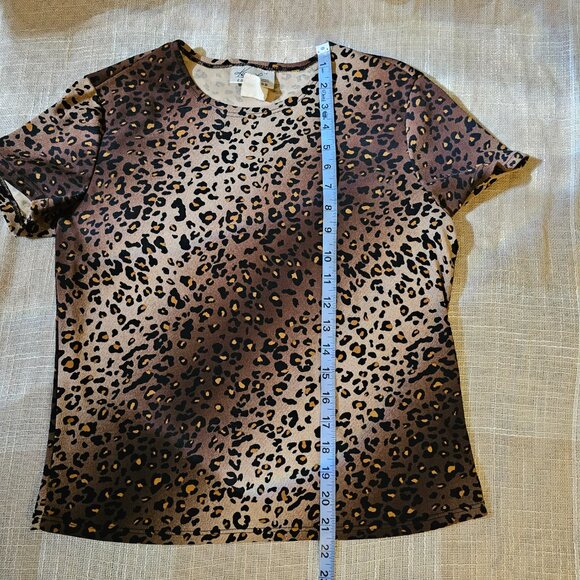 y2k Mobwife McBling Safaricore Indie Sleeze Sporty Cheetah Print Babydoll Tee - Picture 9 of 9